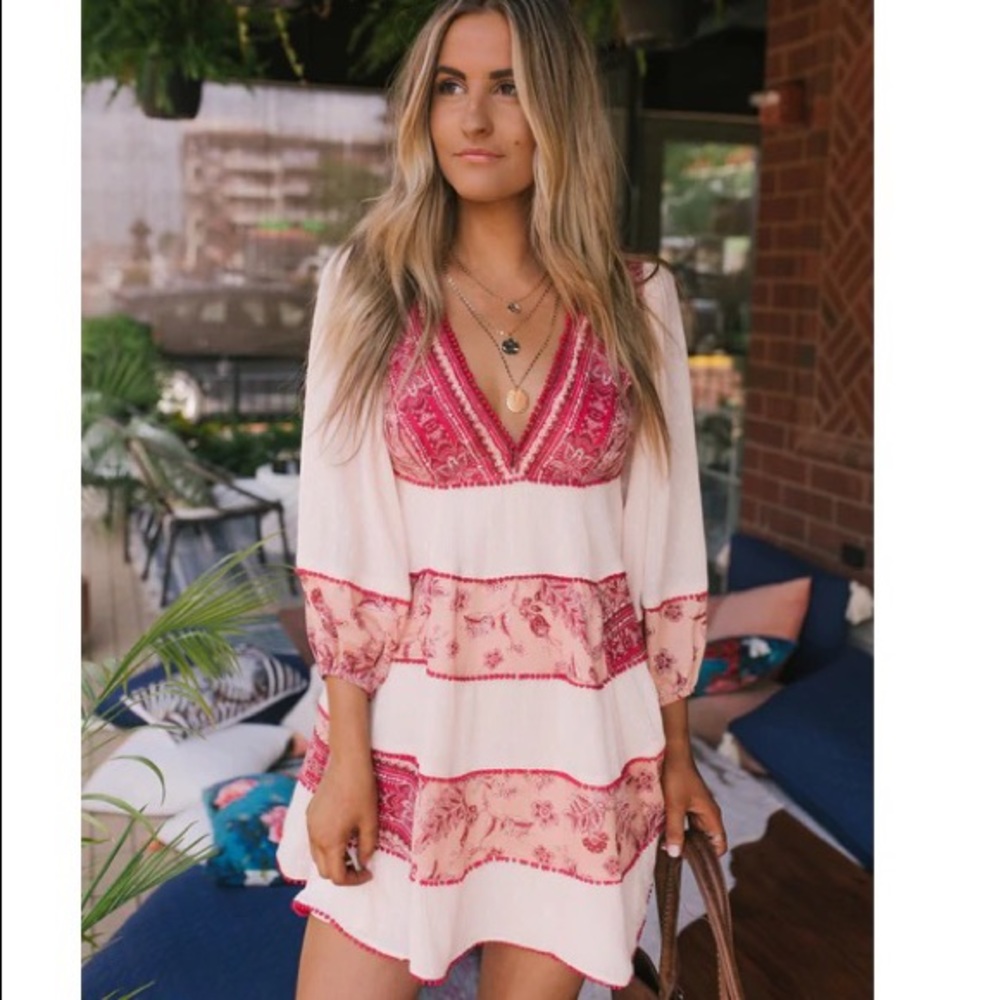 Free People Pink My Love Mini Dress XS NWT
